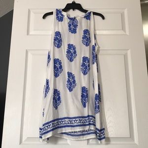 🦋NWT Zanzea white and blue printed dress🦋